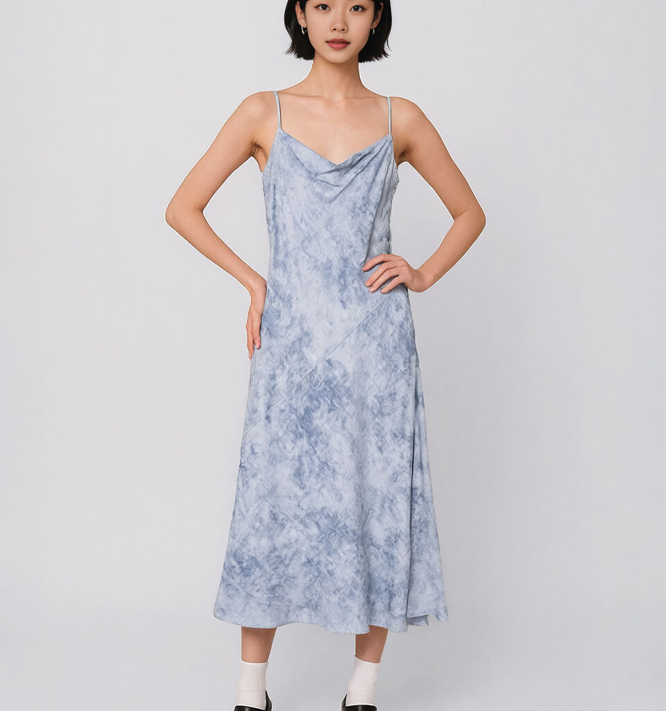 DRESS - sisley k midi dresses - Light Blue | Sisley K image number 1